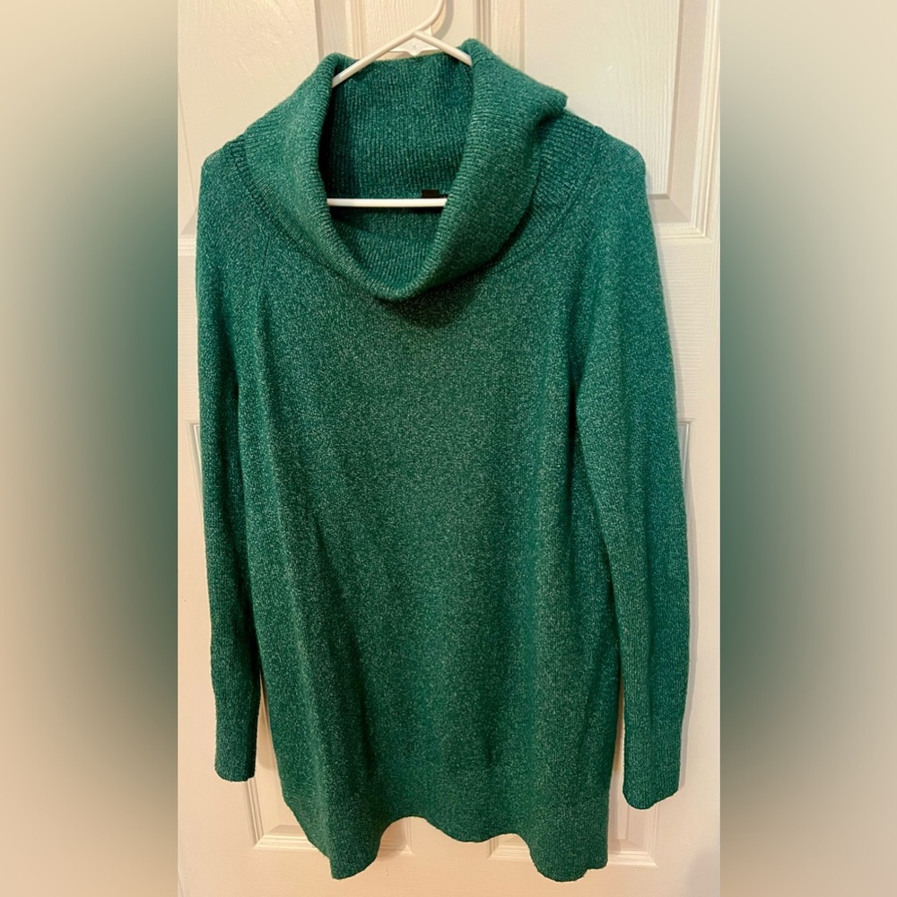 Emerald Green Cowl Neck Sweater